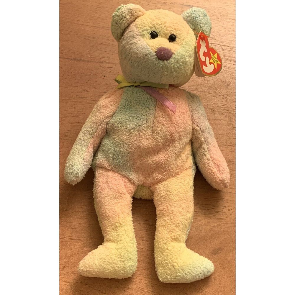TY Beanie Baby GROOVY The Ty-Dyed Bear - Tag Errors Retired‎